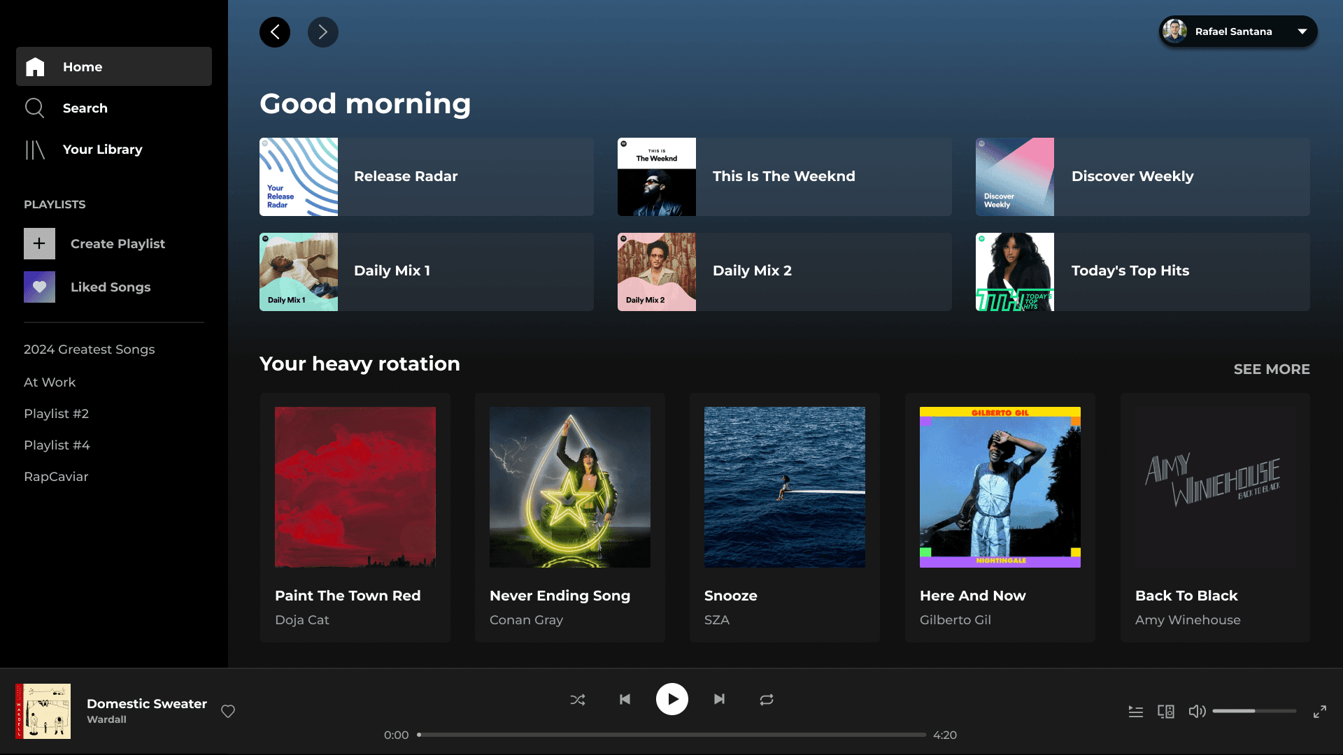 Spotify app interface